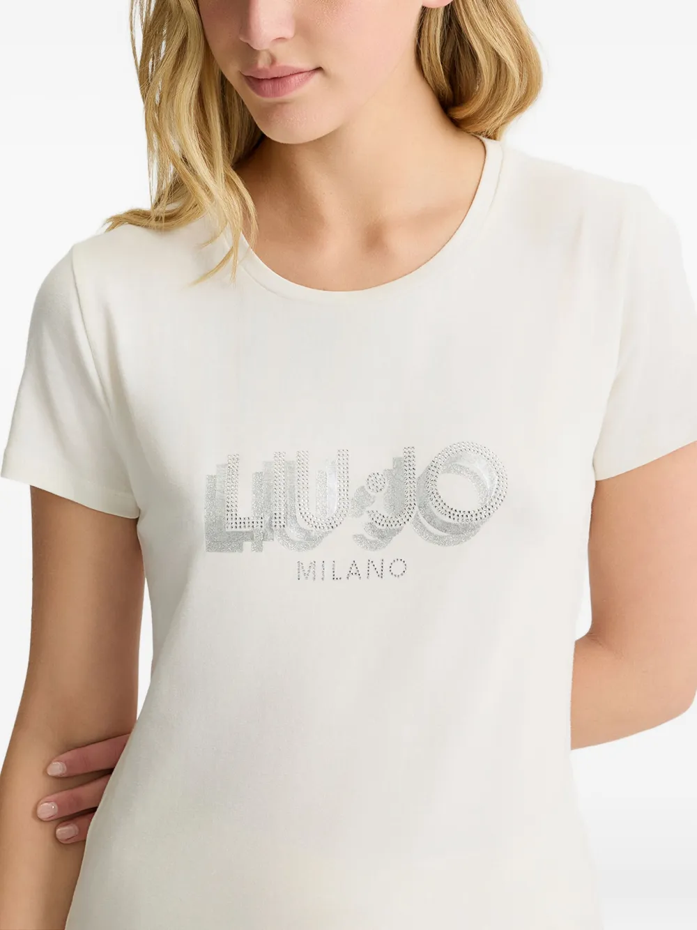LIU JO T-shirt met logo Beige