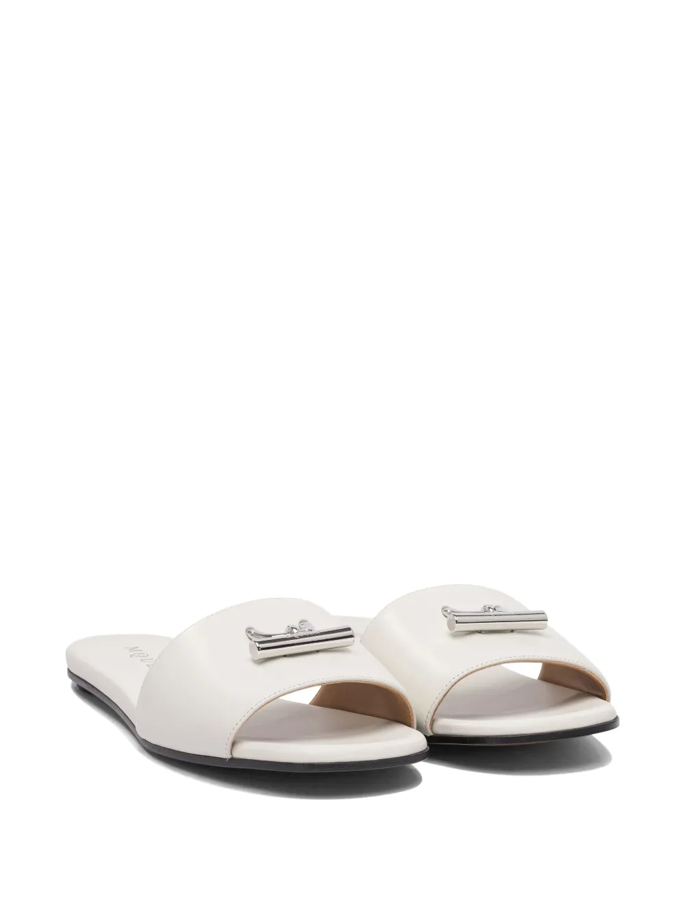 Alexander McQueen T-Bar slide sandals White
