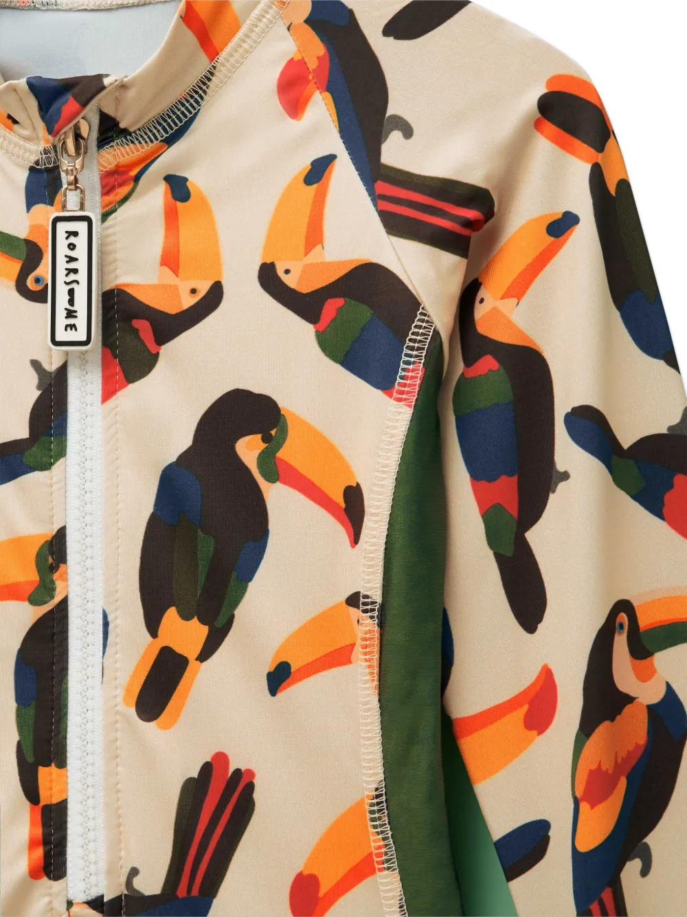 Roarsome Drijfpak met print Beige