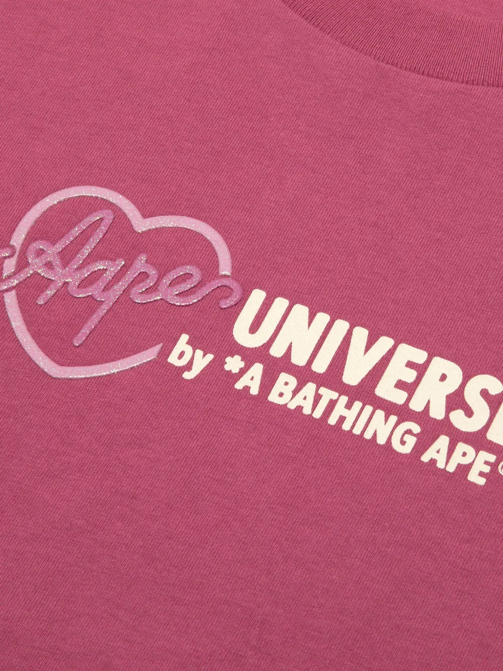 AAPE BY *A BATHING APE T-shirt met logoprint Rood