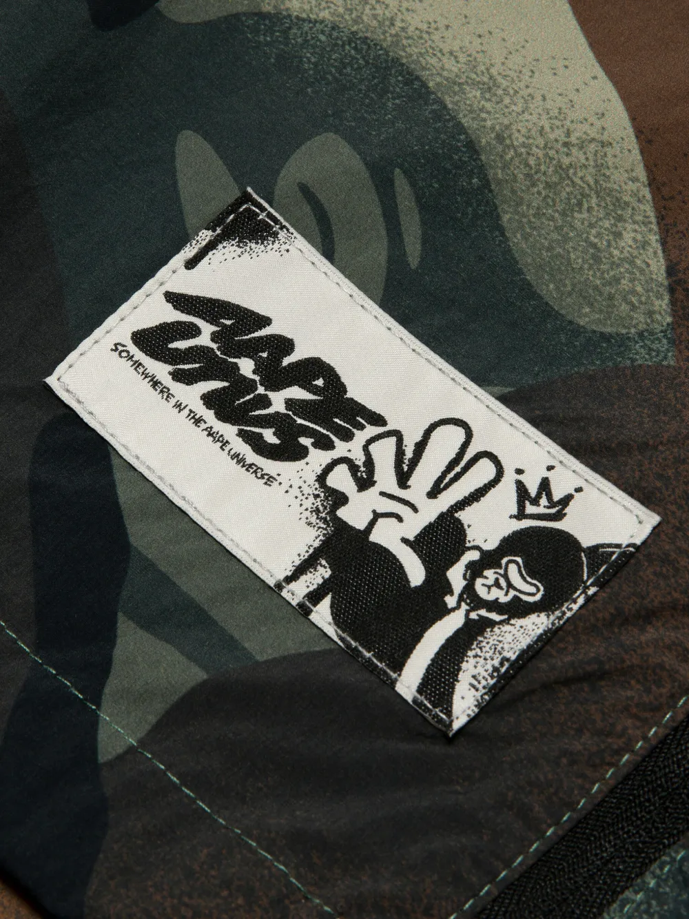 AAPE BY *A BATHING APE Jack met camouflageprint Groen