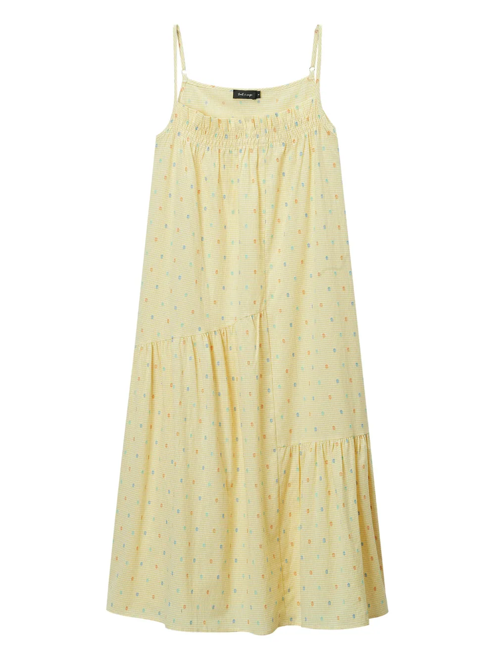 gingham check midi dress