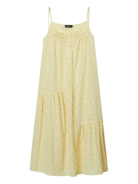 tout a coup gingham check midi dress