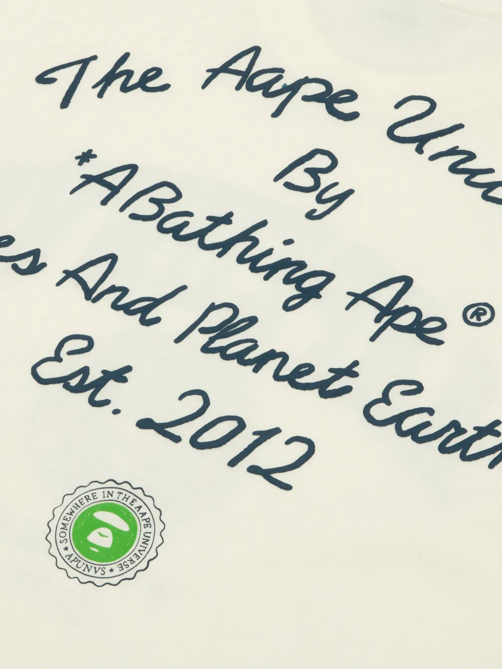 AAPE BY *A BATHING APE Katoenen T-shirt Wit