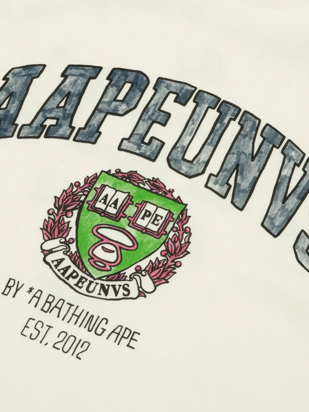 AAPE BY *A BATHING APE Katoenen T-shirt Wit