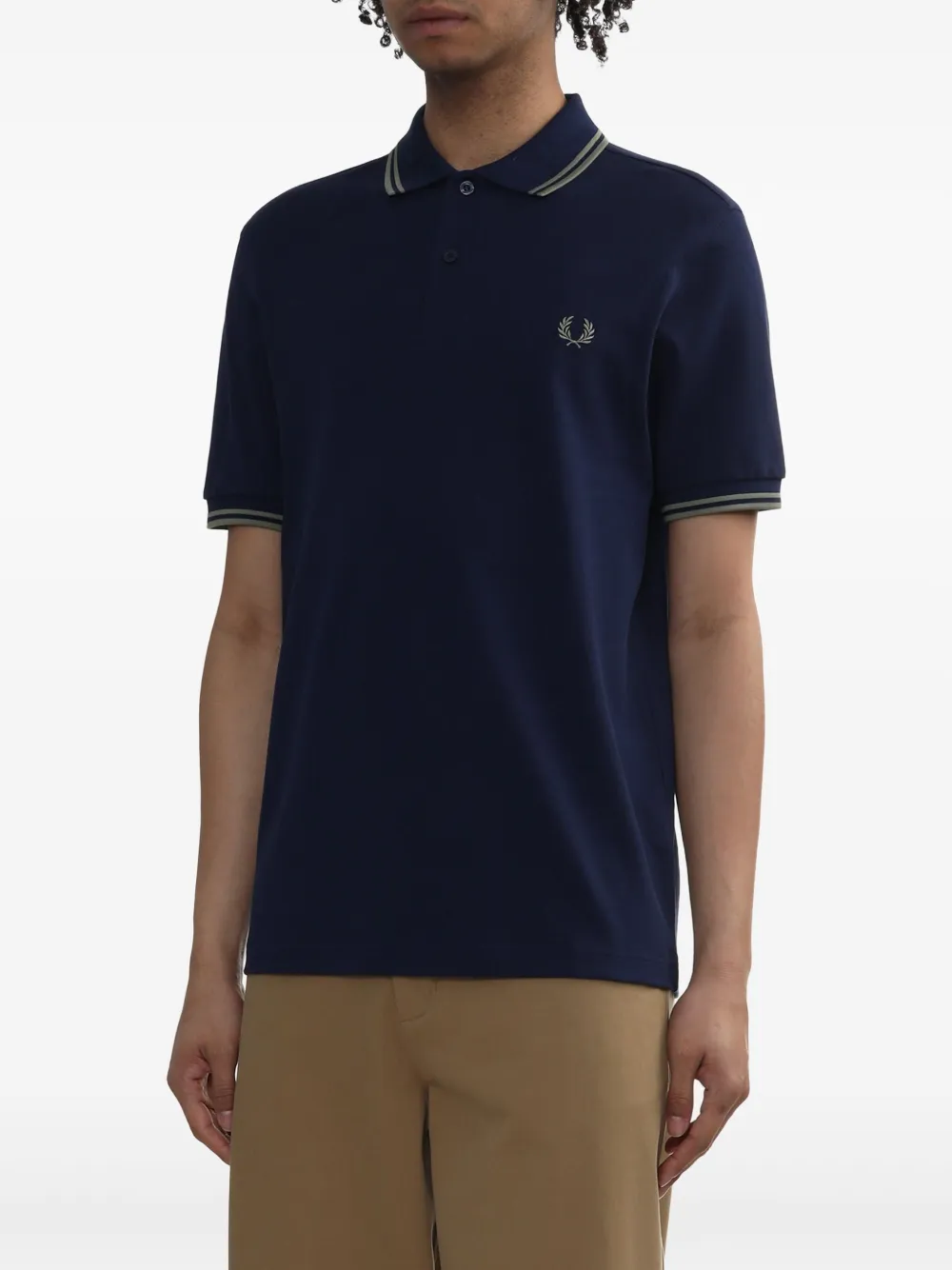 Fred Perry Katoenen poloshirt Blauw