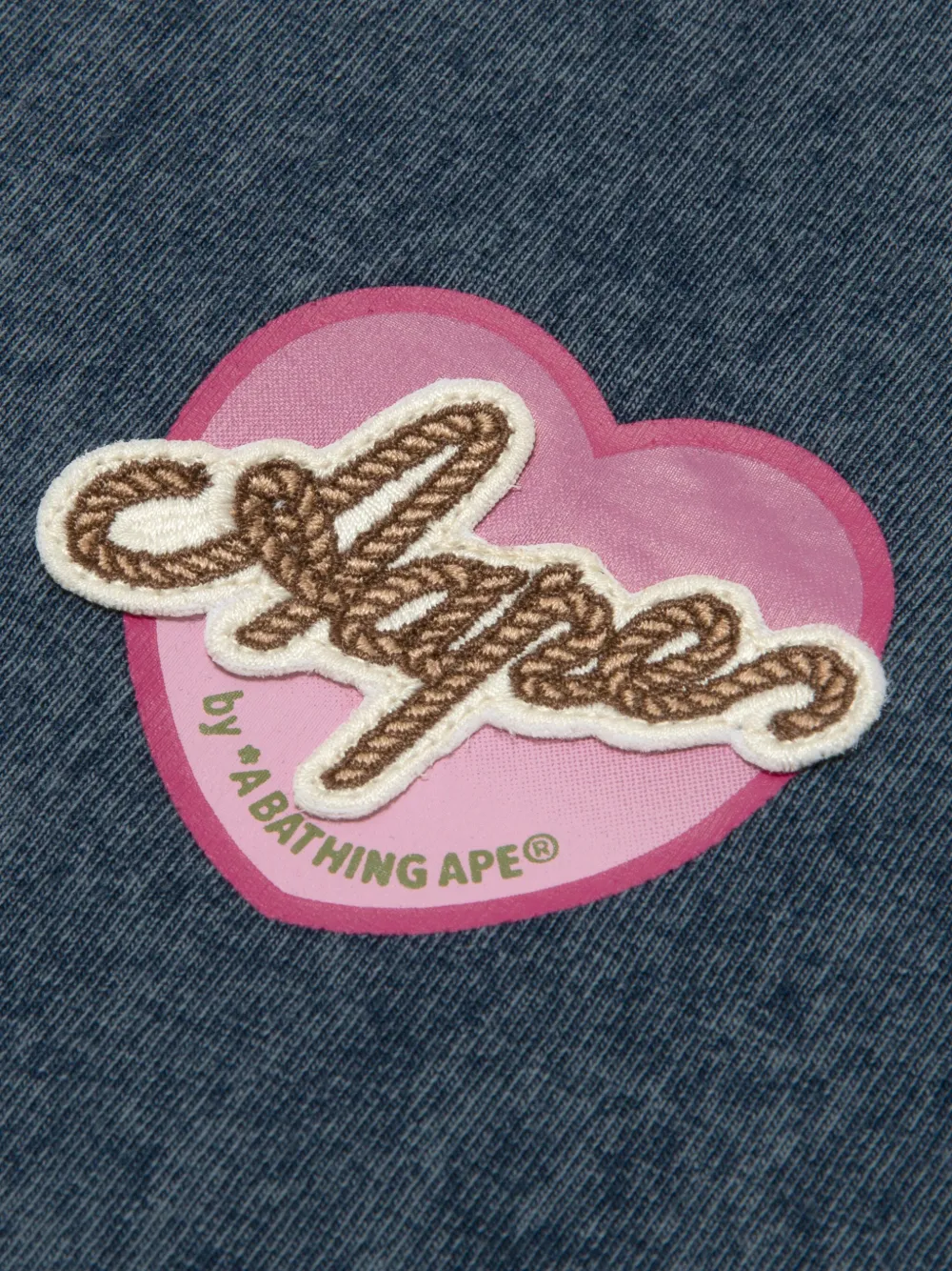 AAPE BY *A BATHING APE T-shirt met logopatch Blauw