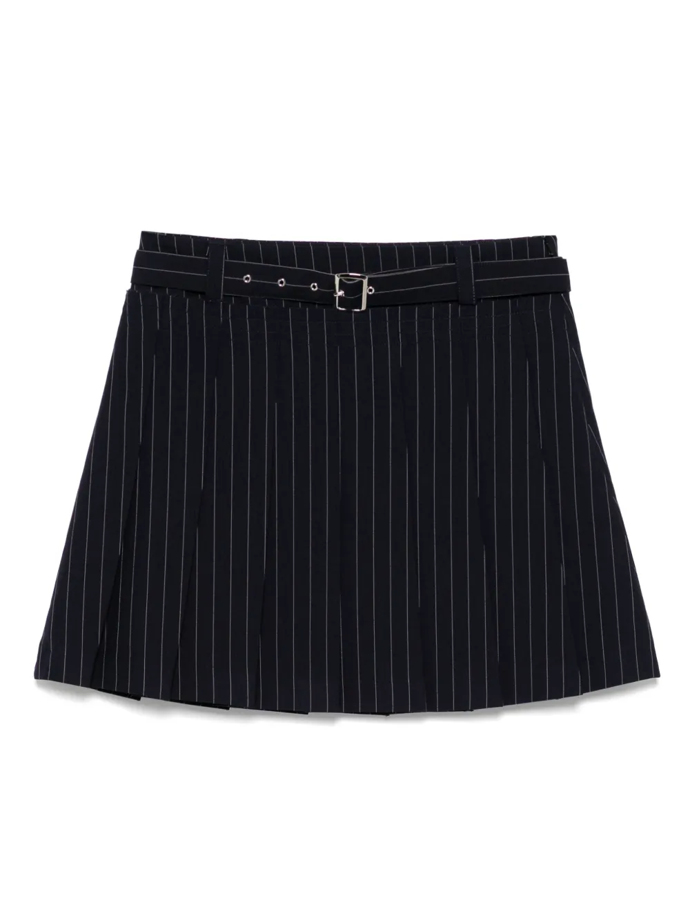 striped pleated skirt
