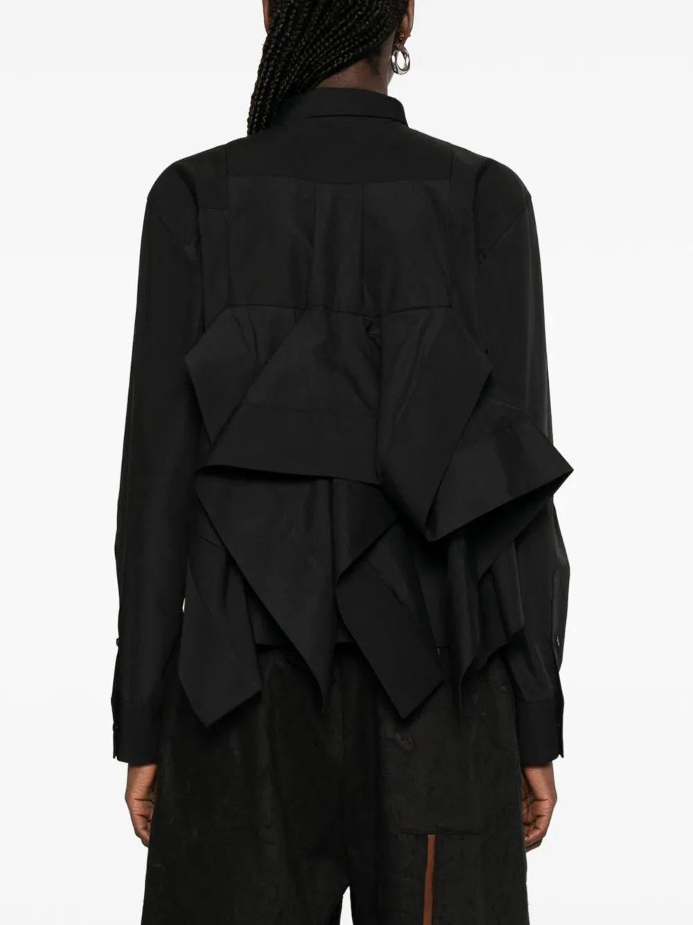sacai Blouse met vlak Zwart