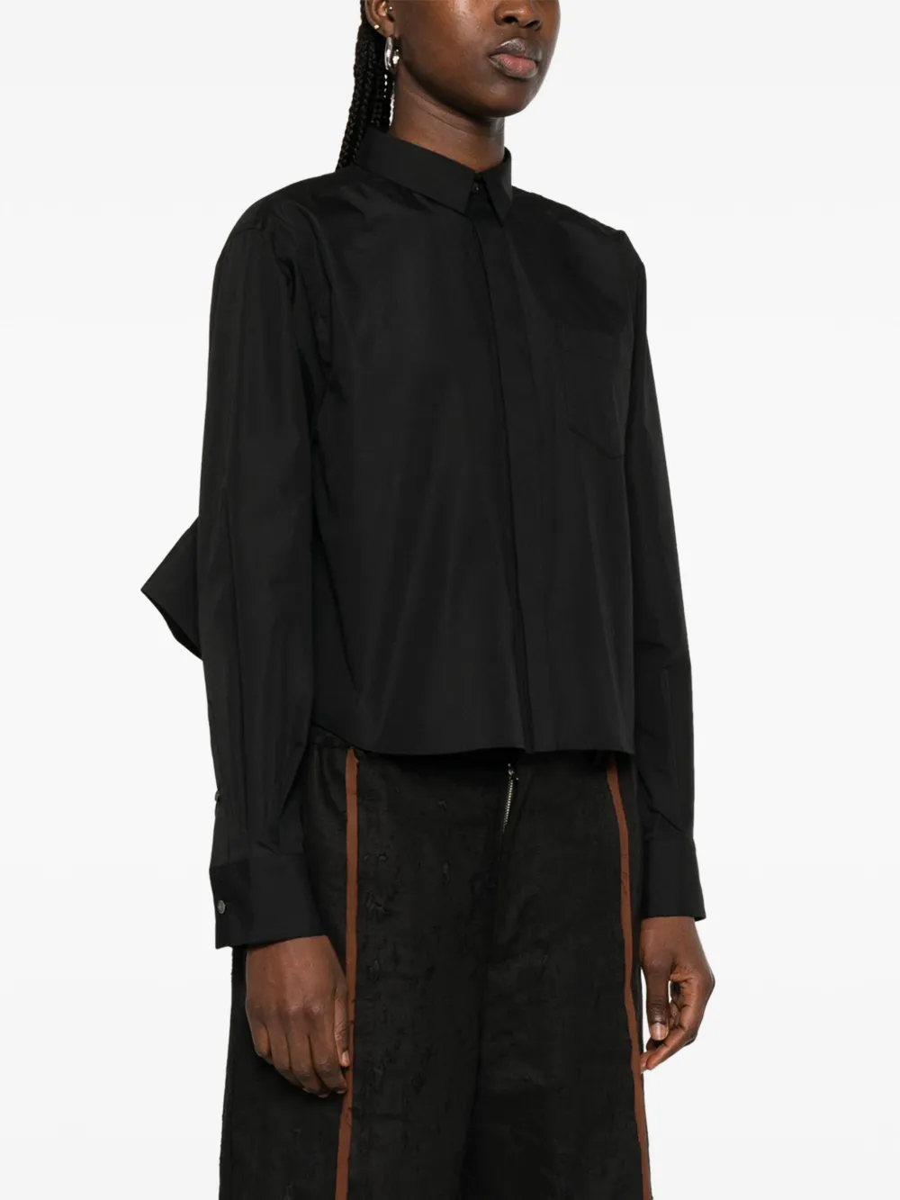 sacai Blouse met vlak Zwart
