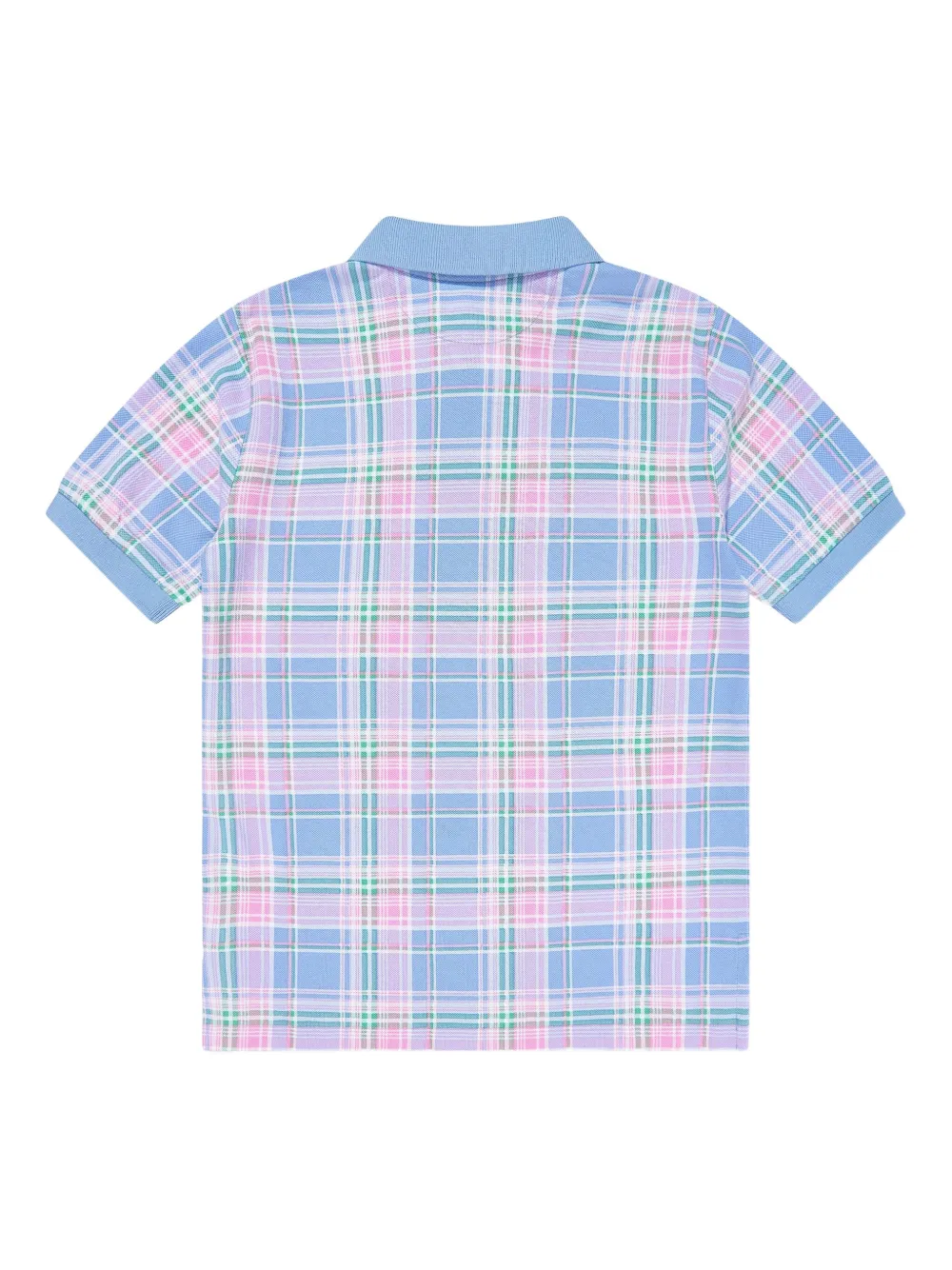 POLO RALPH LAUREN KIDS Geruit poloshirt Blauw