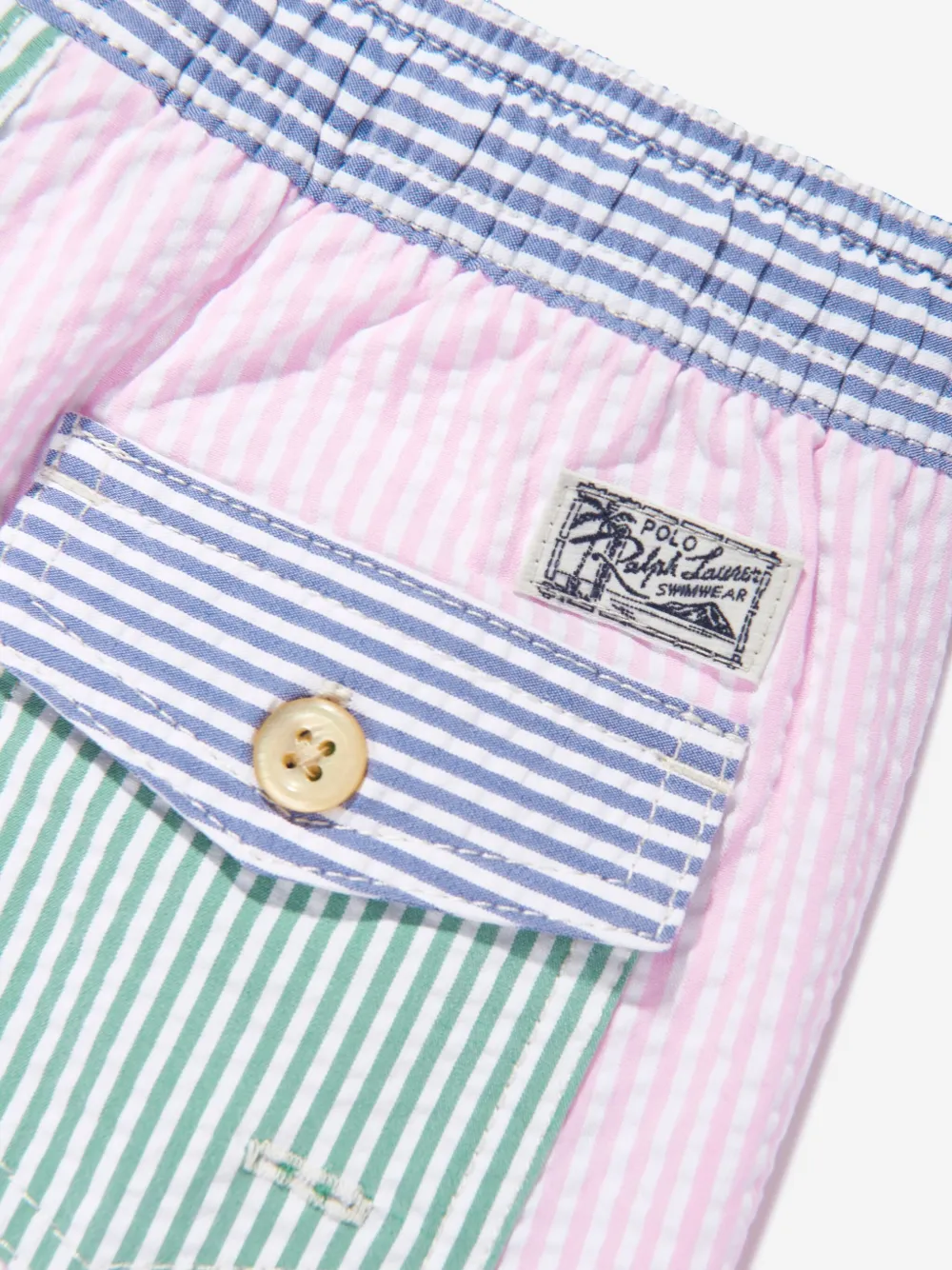 POLO RALPH LAUREN KIDS Gestreepte shorts met zak Roze