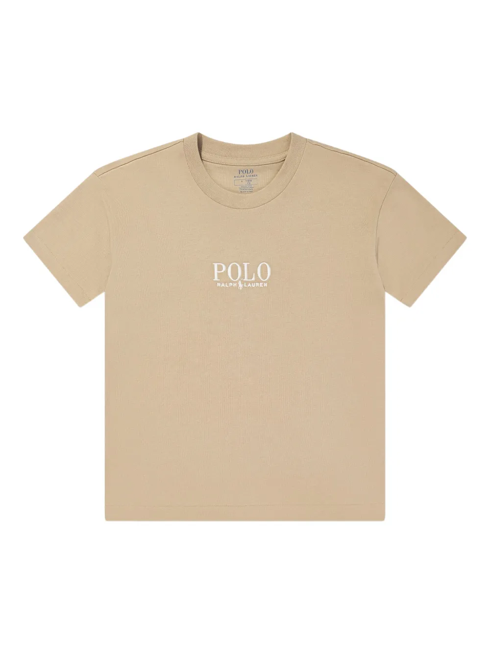 POLO RALPH LAUREN KIDS T-shirt met geborduurd logo Beige