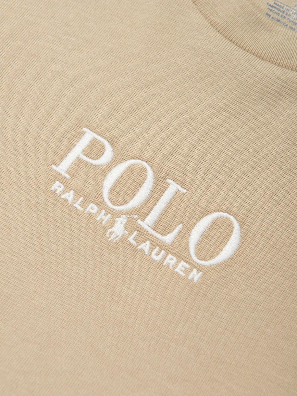 POLO RALPH LAUREN KIDS T-shirt met geborduurd logo Beige