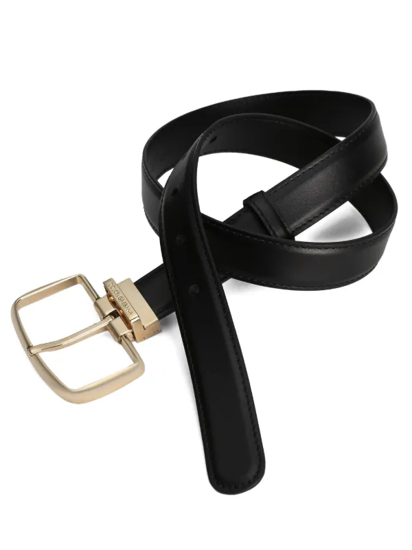 Dolce & Gabbana Buckle Leather Belt | Black | FARFETCH display picture 3
