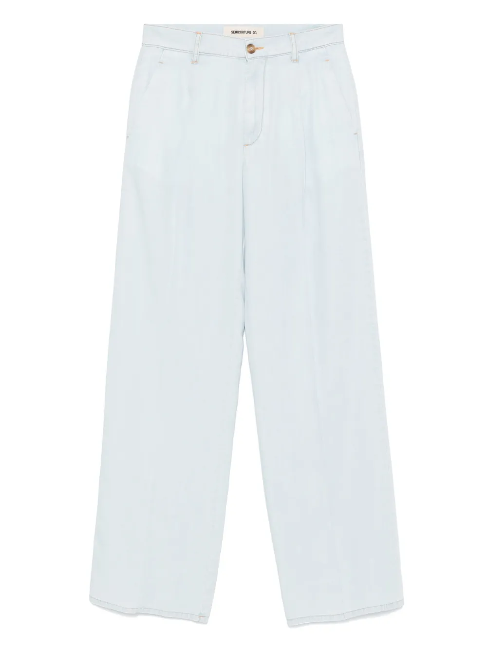 Shop Semicouture Felipa Trousers In Blue