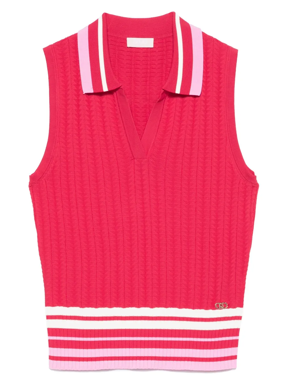 LIU JO stripe-detail top | Pink | Image 1