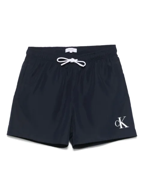 Calvin Klein shorts de playa con cordones en la pretina
