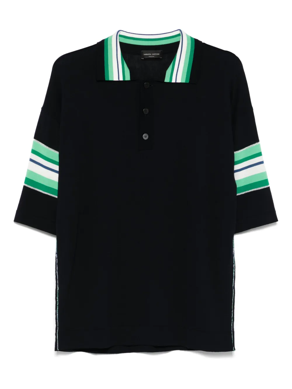 fine-knit polo shirt