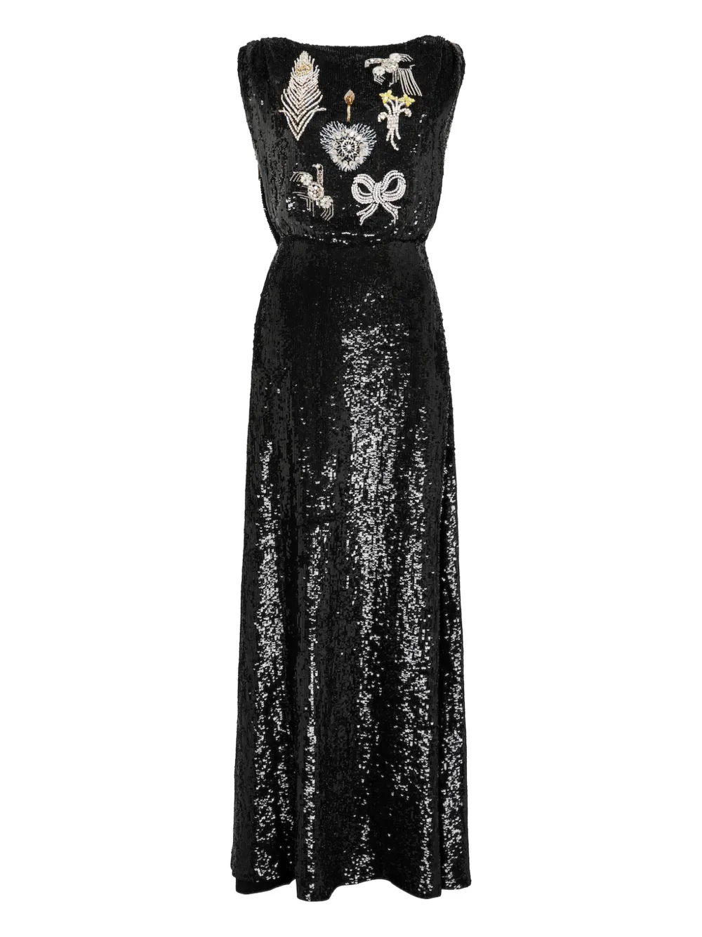 Temperley London Adalina スパンコール マキシドレス - ブラック Temperley London Adalina スパンコール マキシドレス - ブラック