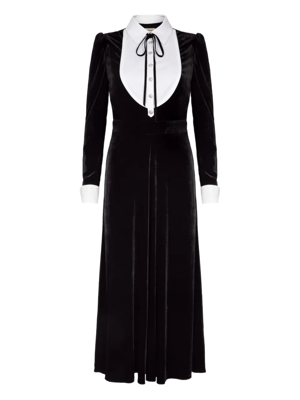 Temperley London Eliana fluwelen midi-jurk Zwart