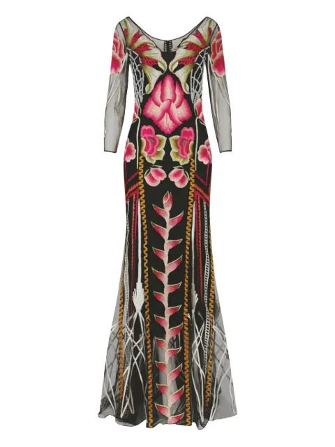 Temperley London Romina floral-embroidered maxi dress