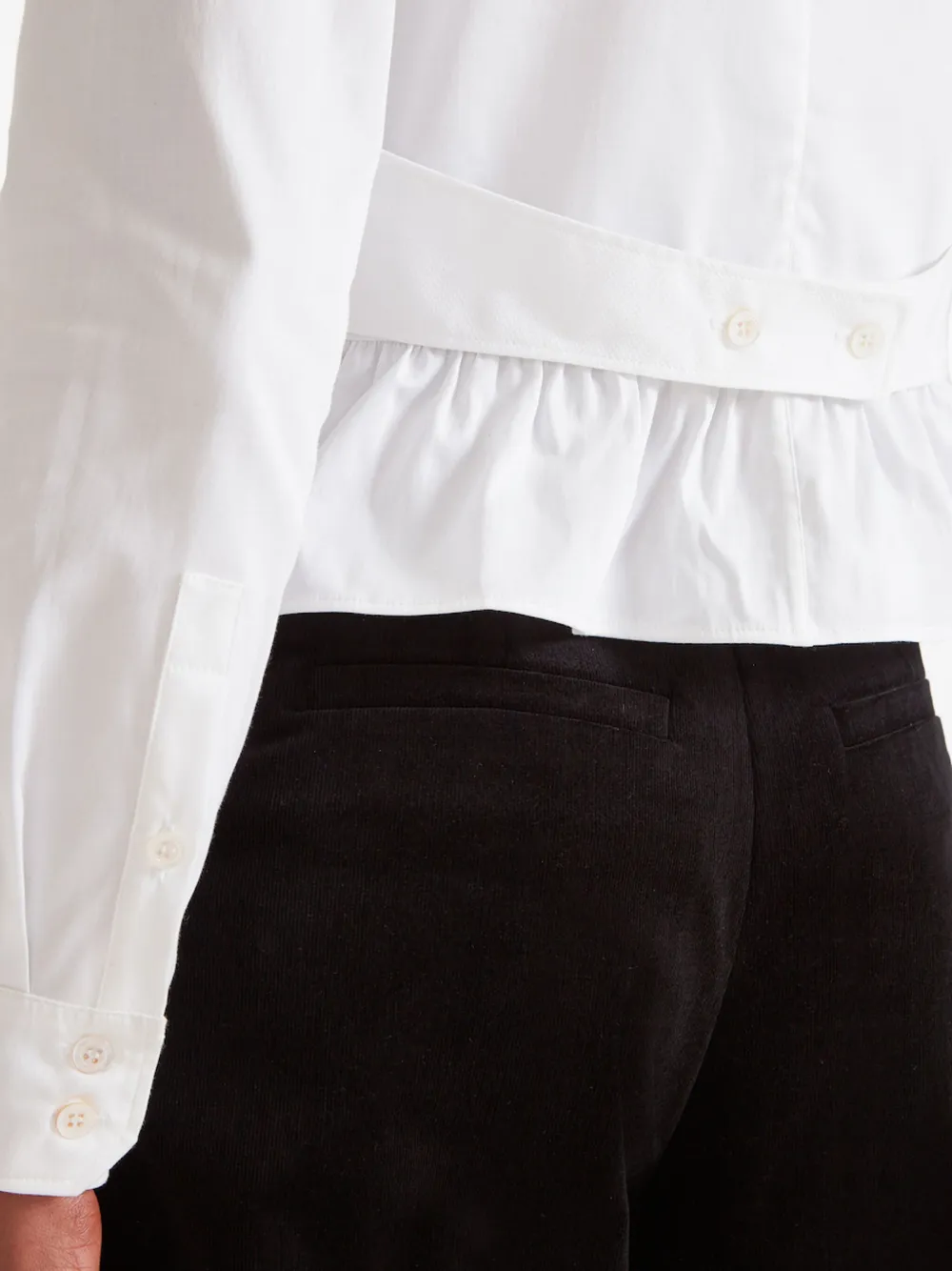 June Peplum-Detail Shirt