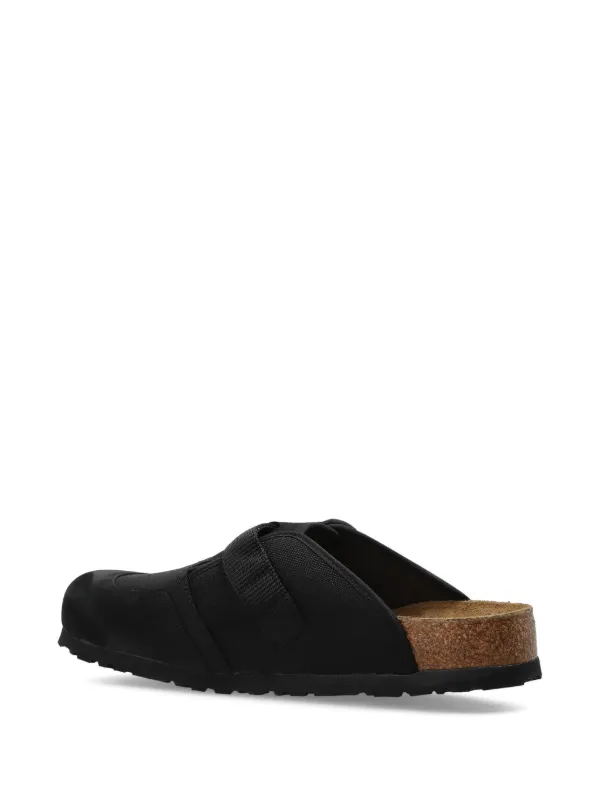 Birkenstock Boston Nova Buckled Slides | Black | FARFETCH
