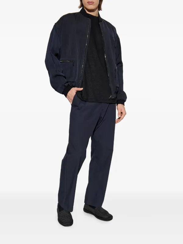 Giorgio Armani ボンバージャケット Giorgio Armani ジップアップ ボンバージャケット | ブルー