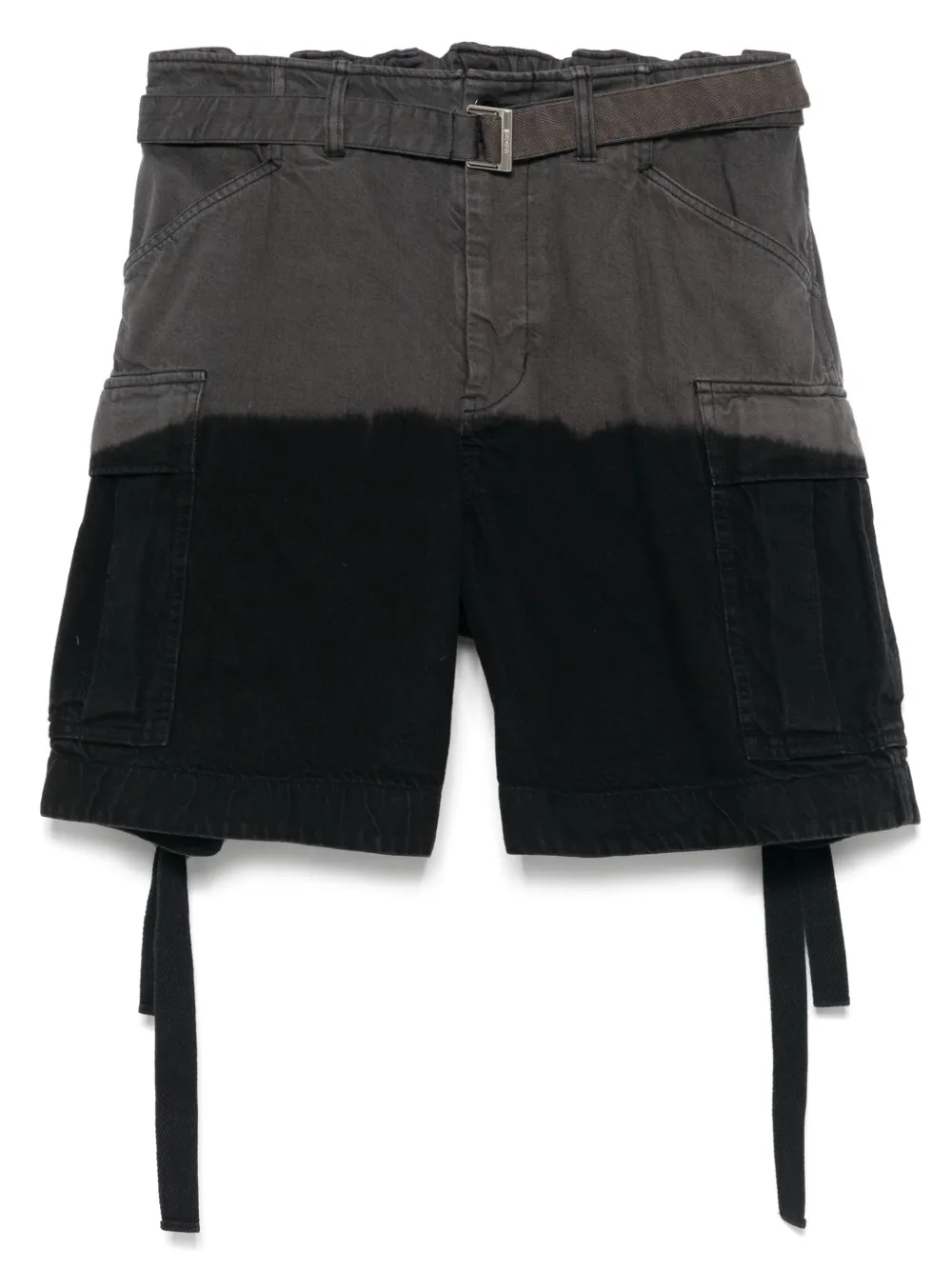 Sacai Cargo shorts met geverfd effect Zwart
