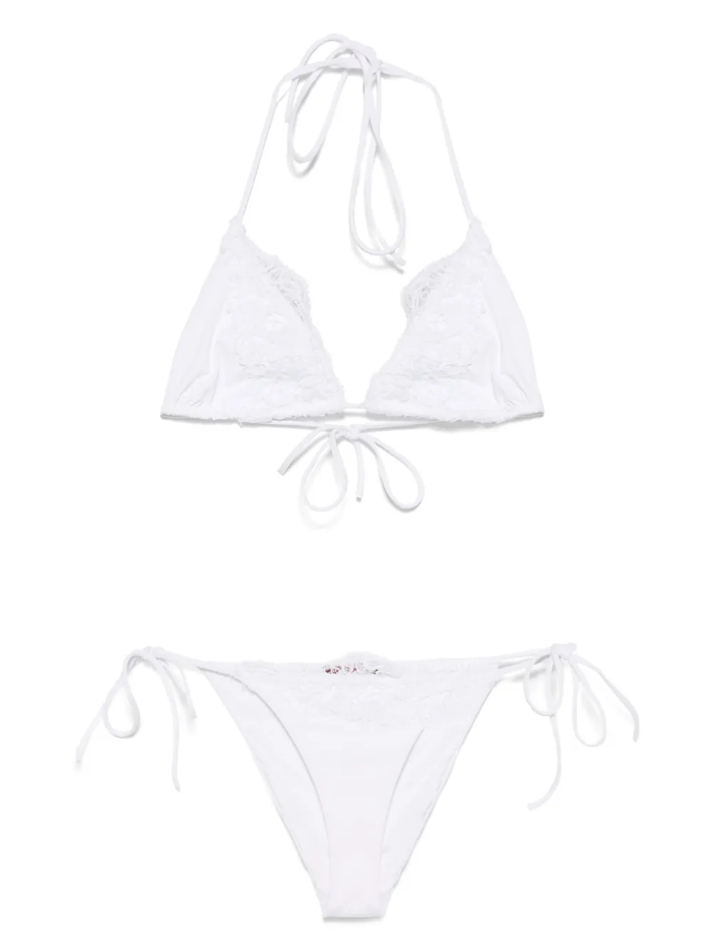 Ermanno Scervino レーストリム ビキニ - ホワイト Ermanno Scervino レーストリム ビキニ - ホワイト