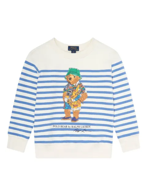 POLO RALPH LAUREN KIDS Polo Bear striped sweatshirt