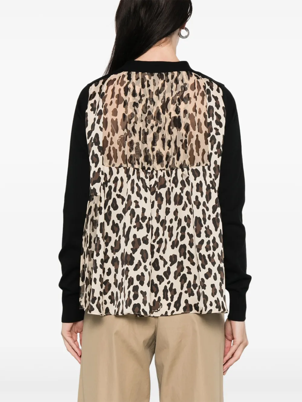 sacai Vest met vlakken Zwart