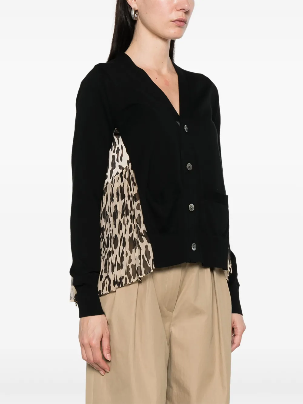 sacai Vest met vlakken Zwart