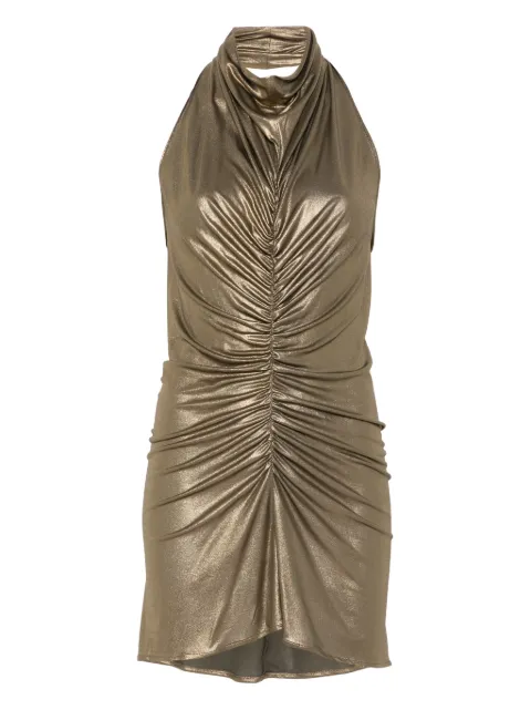 Atlein laminated mini dress