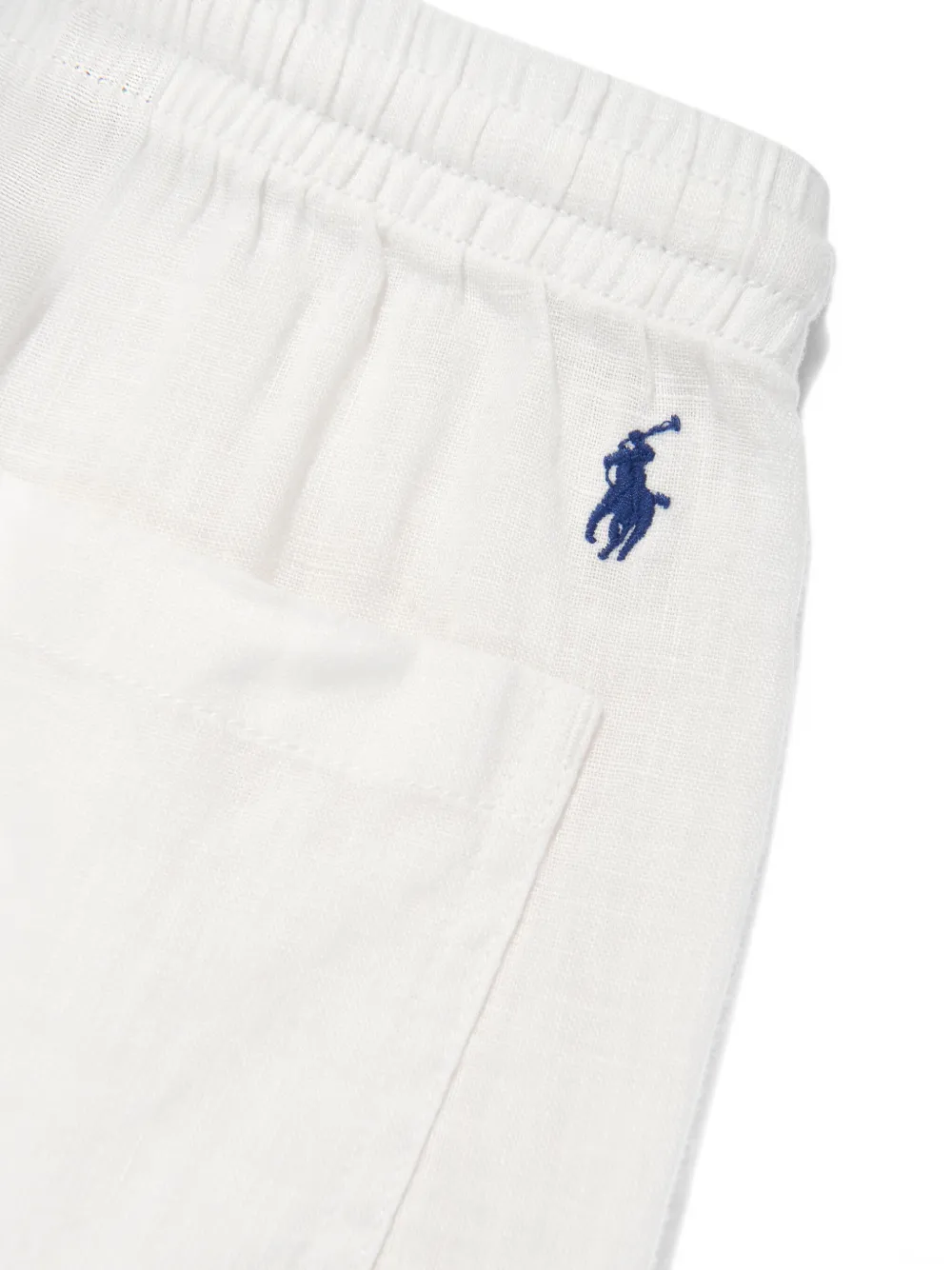 POLO RALPH LAUREN KIDS Broek met trekkoord en wijde pijpen Wit