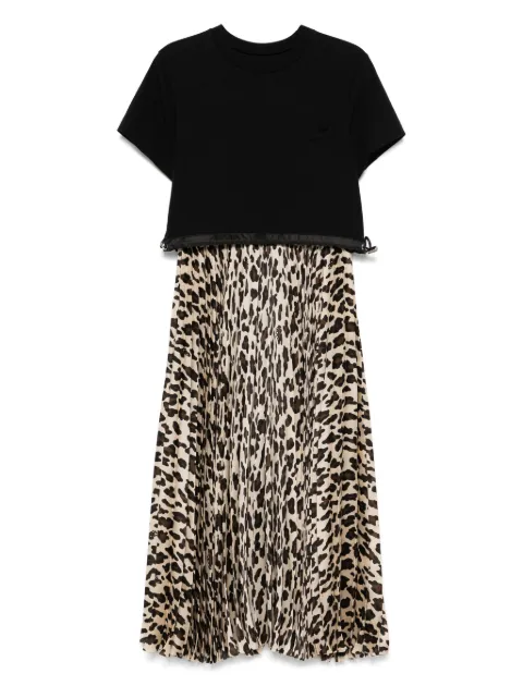 sacai layered midi dress