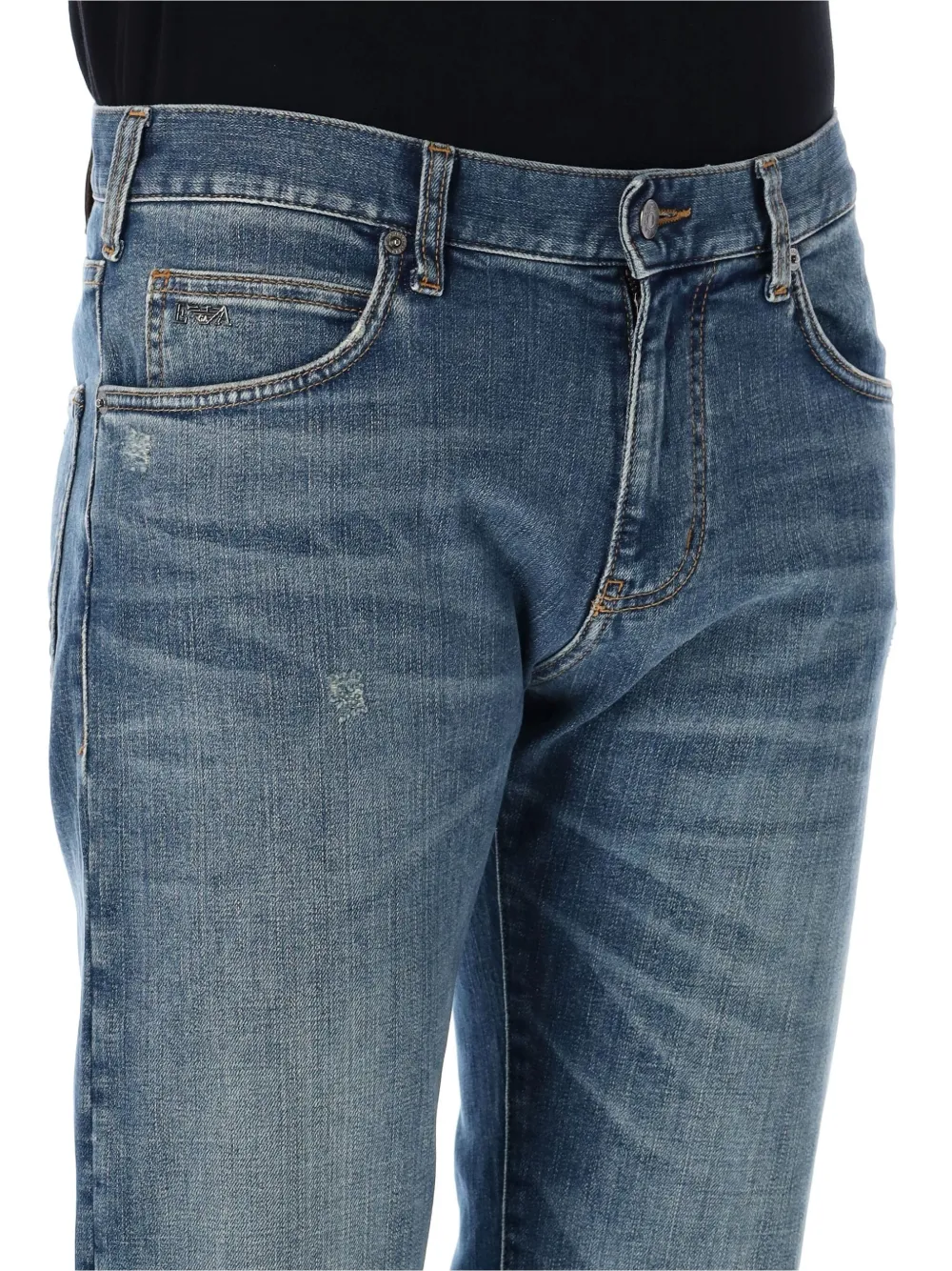 Emporio Armani J45 Regular Fit Jeans In Blue