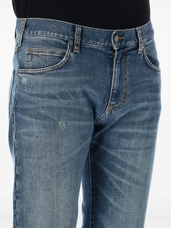 Emporio Armani ライトウォッシュ ストレートジーンズ | ブルー