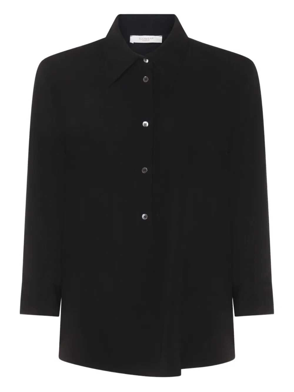 Glanshirt tailored button-up shirt | Black | Image 1