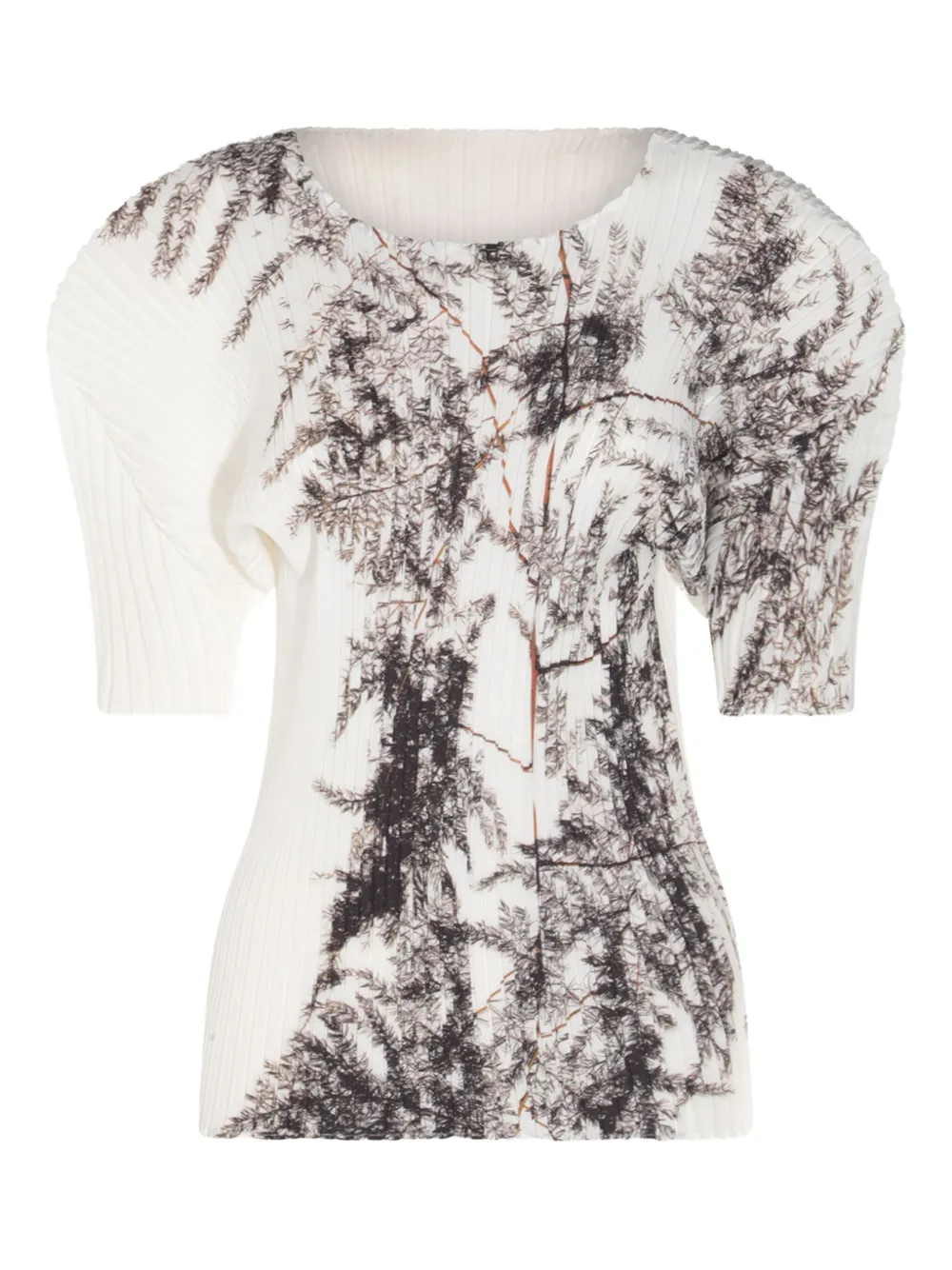 Issey Miyake Top con pieghe Pressed Flora | bianco | Image 1