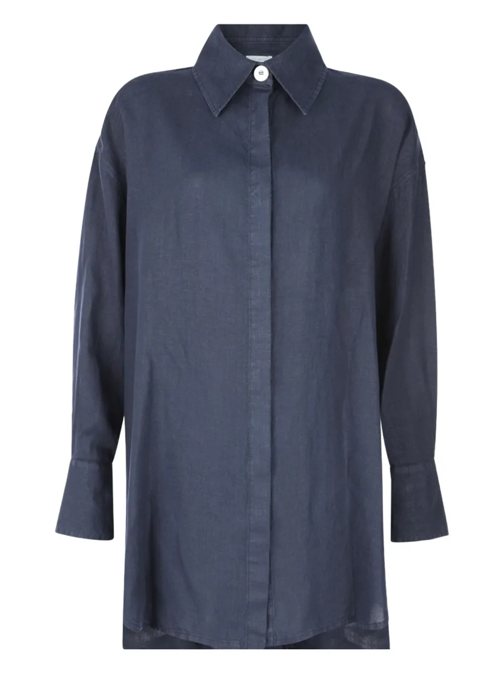 Malo Blouse met geplooid detail Zwart