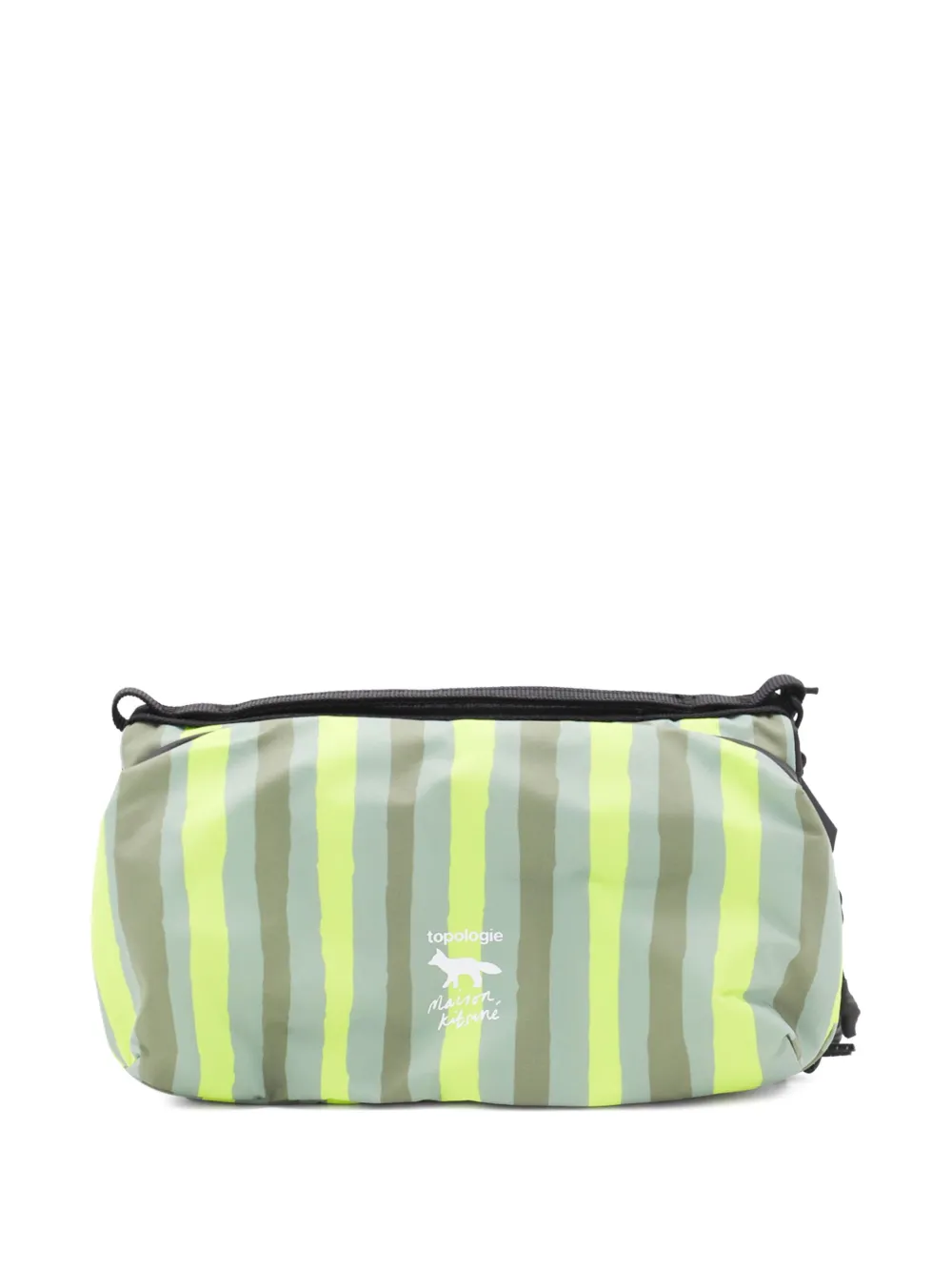 MAISON KITSUNÉ STRIPED SHOULDER BAG