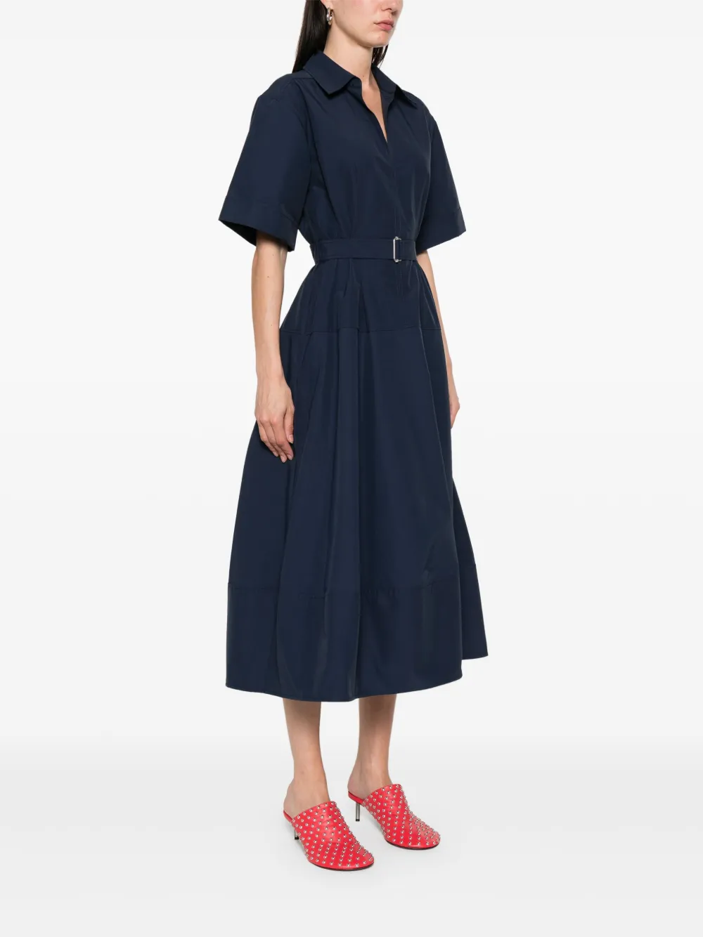 Simkhai Midi-jurk met ceintuur Blauw