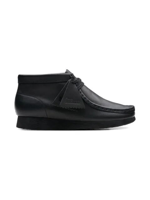 Clarks Kids Wallabee leather lace-up boots