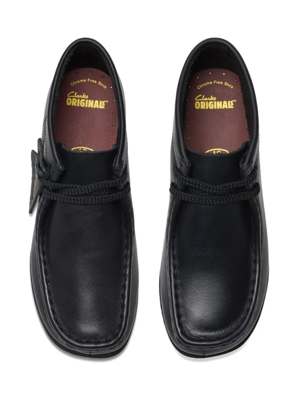 Clarks Kids Wallabee leather lace-up boots Black