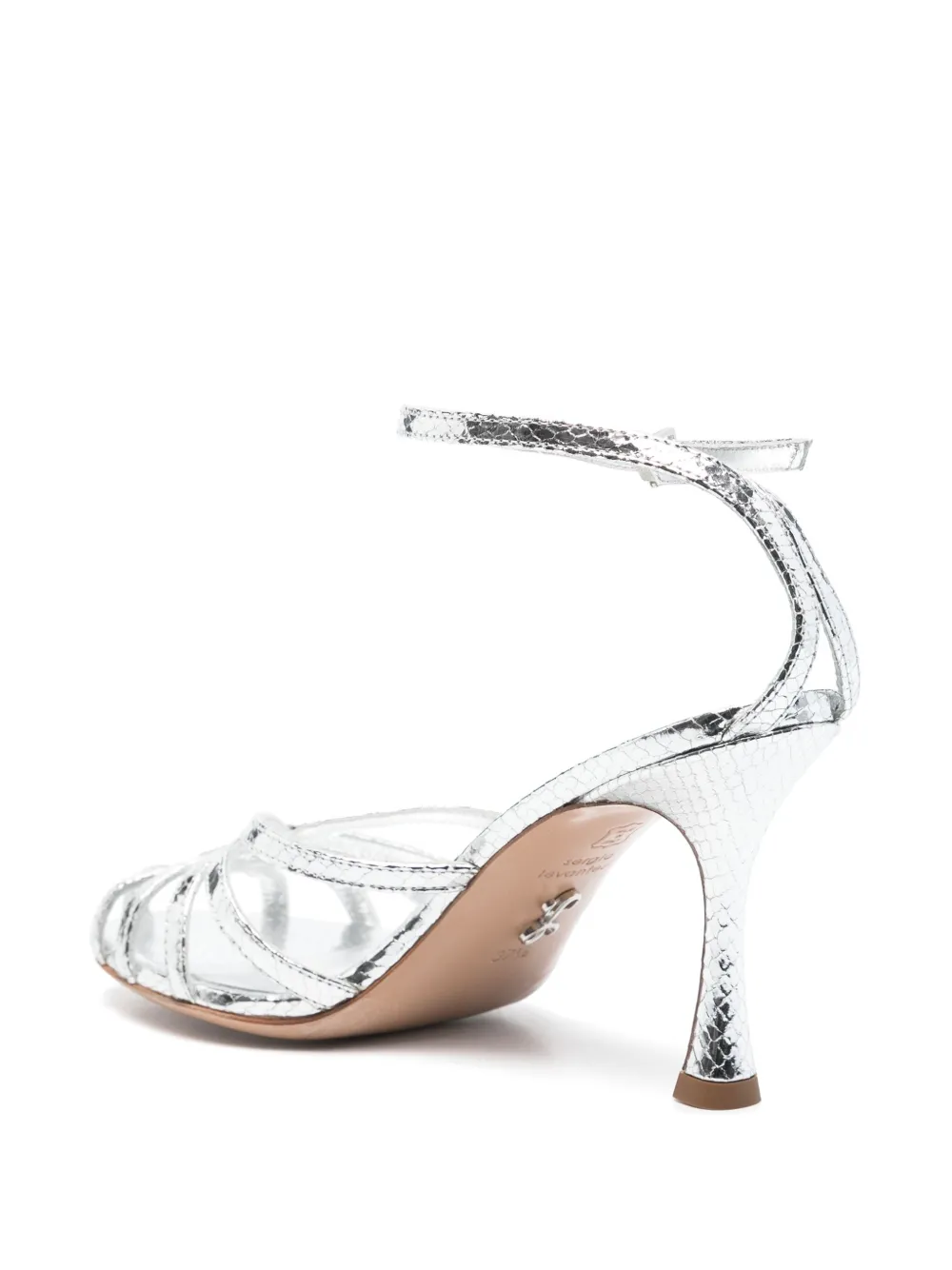 Sergio Levantesi 80 mm Haika4 sandalen Zilver