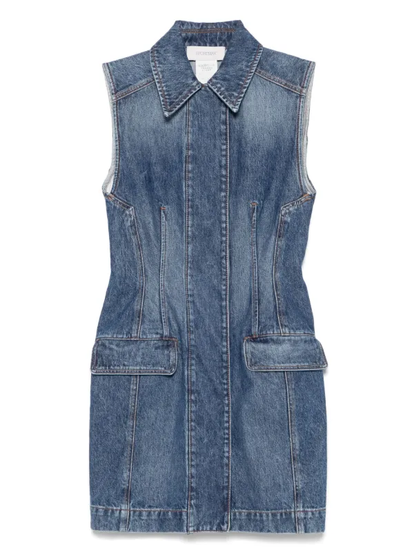 Sportmax Carabo Mini Dress in Blue