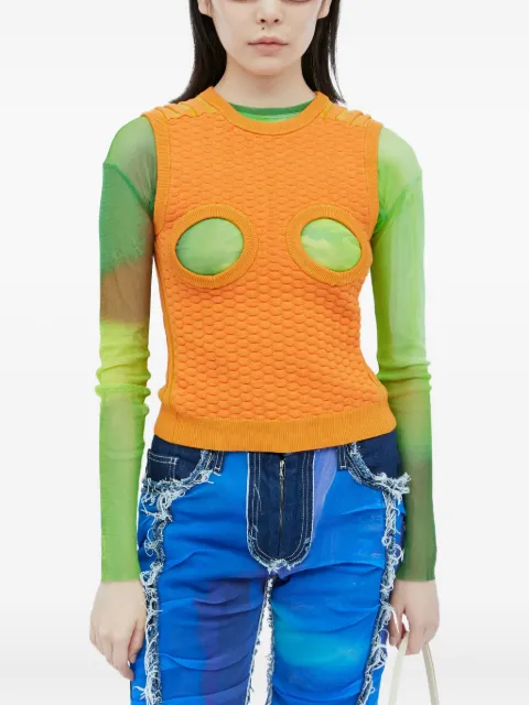 Paula Canovas del Vas cut-out waffle-knit top