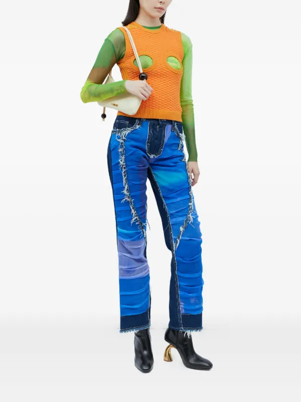 Paula Canovas Del Vas カットアウト ワッフルニット トップ Paula Canovas Del Vas カットアウト ワッフルニット トップ